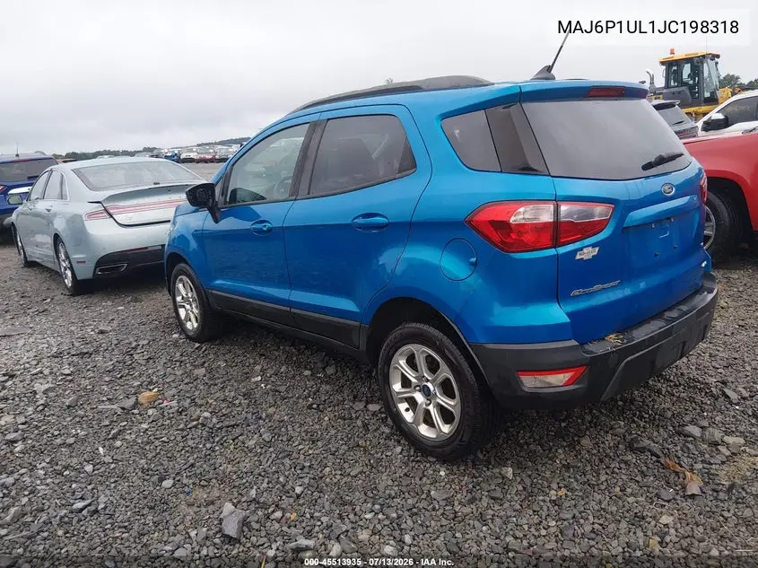 2018 Ford Ecosport Se VIN: MAJ6P1UL1JC198318 Lot: 45513935