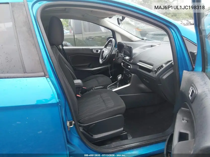 2018 Ford Ecosport Se VIN: MAJ6P1UL1JC198318 Lot: 45513935