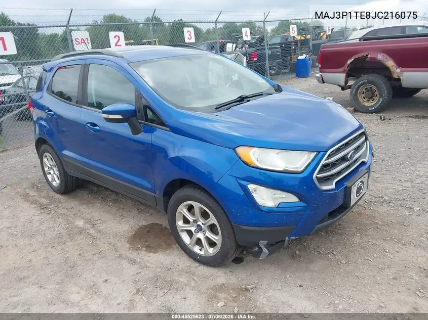 2018 Ford Ecosport Se VIN: MAJ3P1TE8JC216075 Lot: 45525623