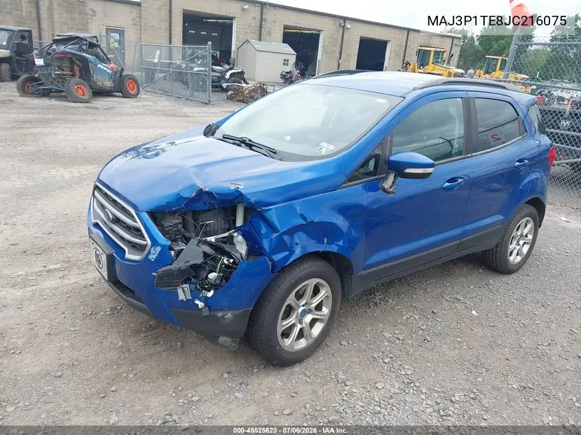 2018 Ford Ecosport Se VIN: MAJ3P1TE8JC216075 Lot: 45525623