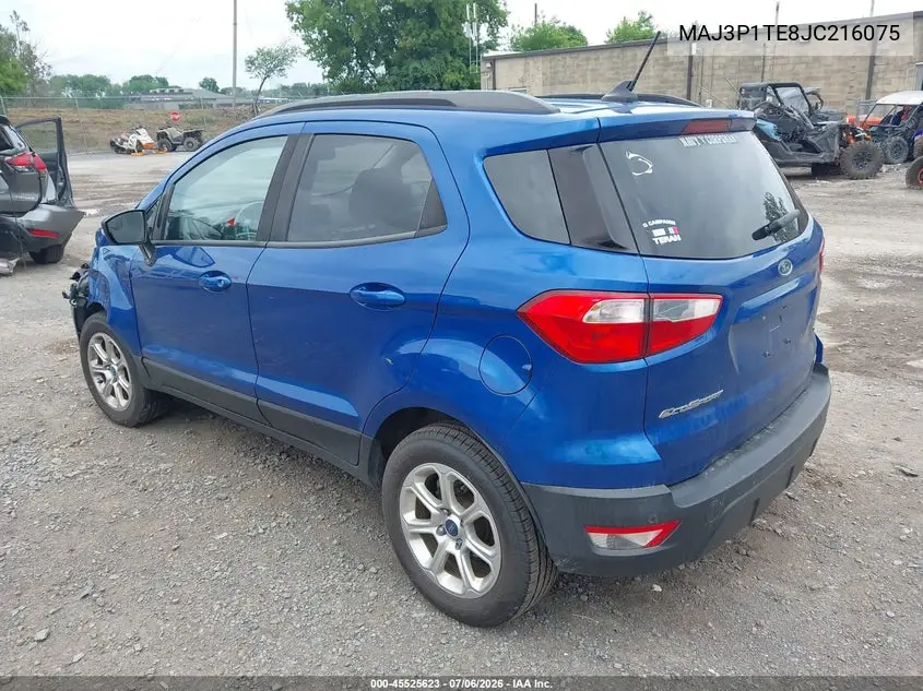 2018 Ford Ecosport Se VIN: MAJ3P1TE8JC216075 Lot: 45525623