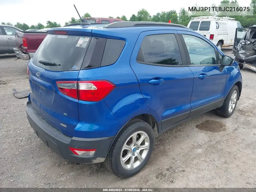 2018 Ford Ecosport Se VIN: MAJ3P1TE8JC216075 Lot: 45525623