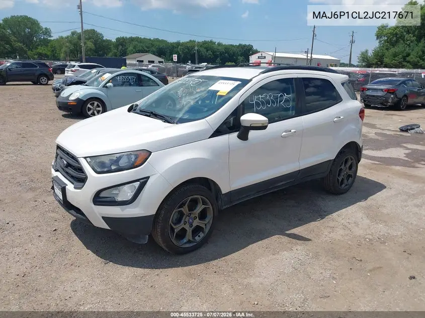 2018 Ford Ecosport Ses VIN: MAJ6P1CL2JC217671 Lot: 45533725