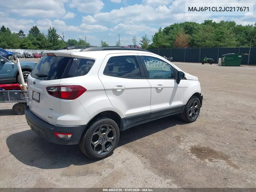2018 Ford Ecosport Ses VIN: MAJ6P1CL2JC217671 Lot: 45533725