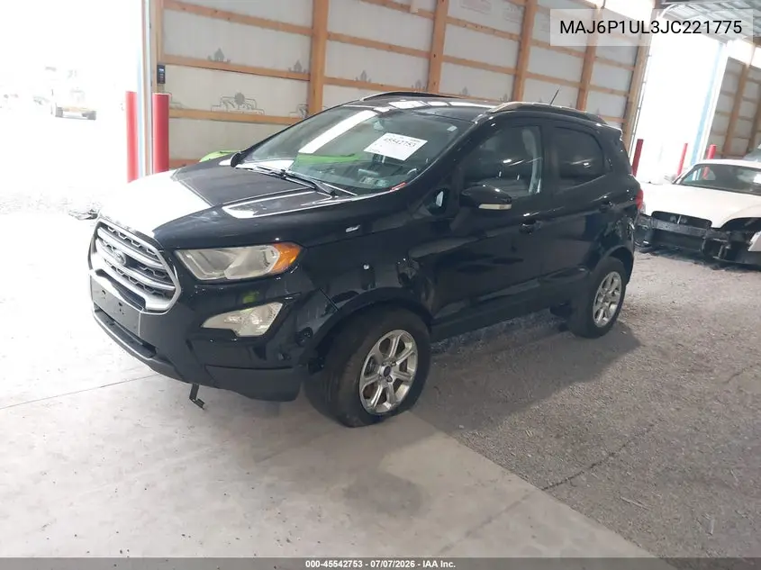 2018 Ford Ecosport Se VIN: MAJ6P1UL3JC221775 Lot: 45542753