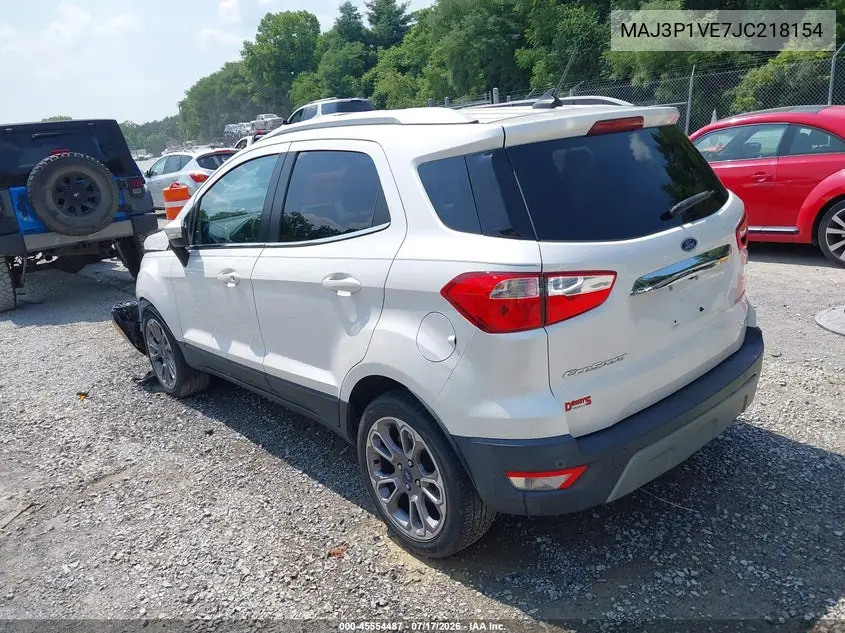 2018 Ford Ecosport Titanium VIN: MAJ3P1VE7JC218154 Lot: 45554487