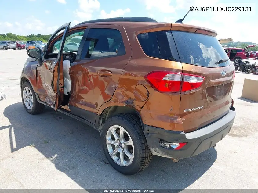 2018 Ford Ecosport Se VIN: MAJ6P1ULXJC229131 Lot: 45560274