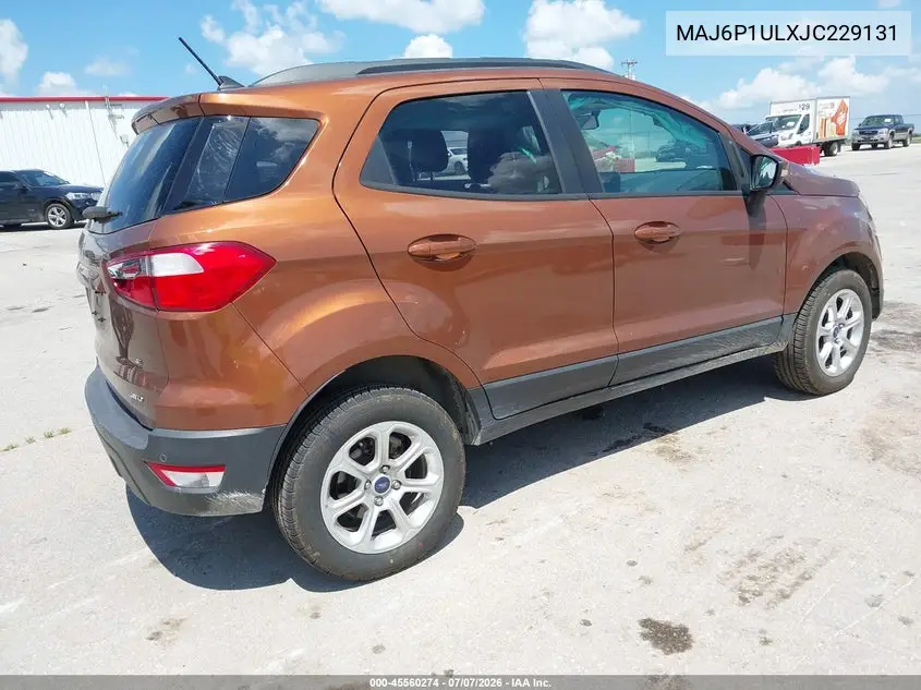 2018 Ford Ecosport Se VIN: MAJ6P1ULXJC229131 Lot: 45560274