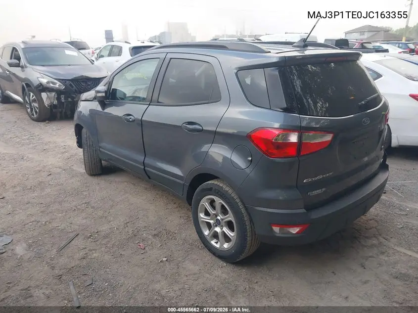 2018 Ford Ecosport Se VIN: MAJ3P1TE0JC163355 Lot: 45565662
