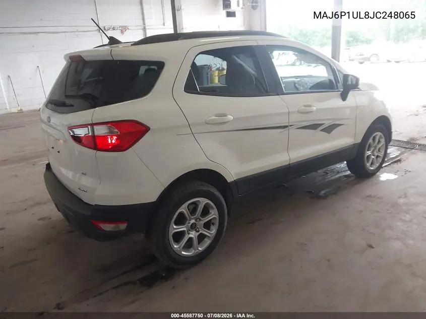 2018 Ford Ecosport Se VIN: MAJ6P1UL8JC248065 Lot: 45587750