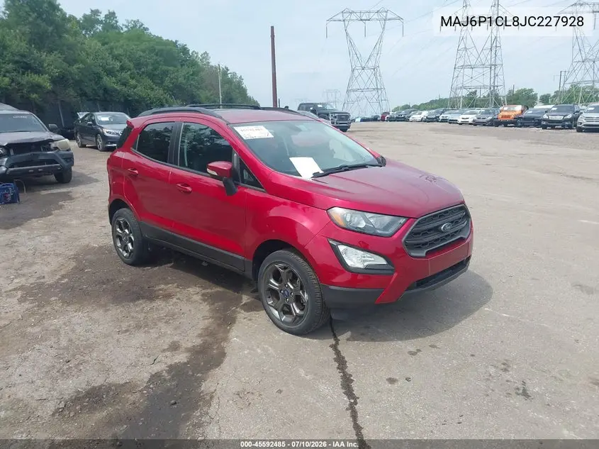 2018 Ford Ecosport Ses VIN: MAJ6P1CL8JC227928 Lot: 45592485