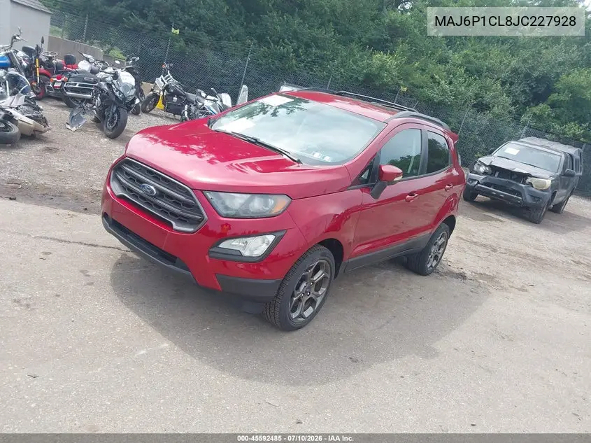 2018 Ford Ecosport Ses VIN: MAJ6P1CL8JC227928 Lot: 45592485