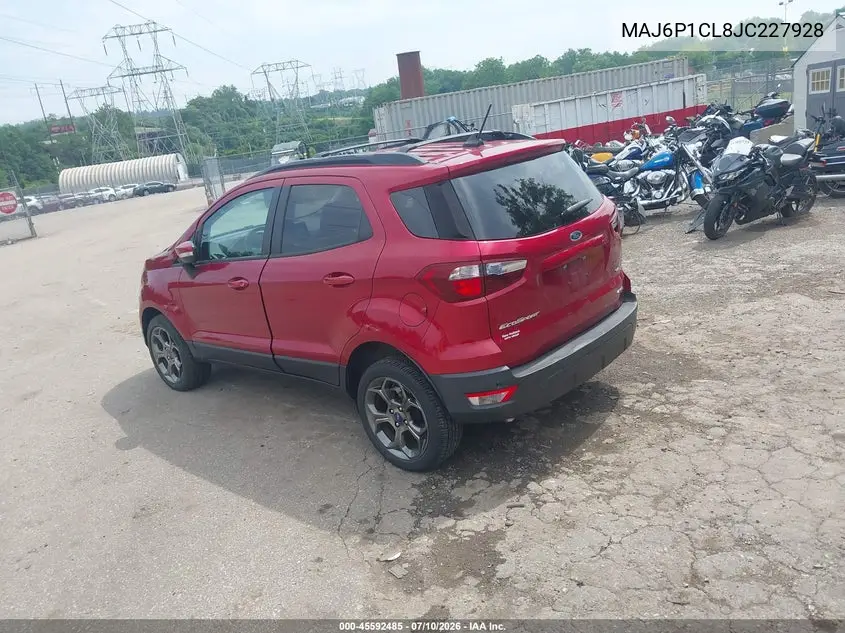2018 Ford Ecosport Ses VIN: MAJ6P1CL8JC227928 Lot: 45592485