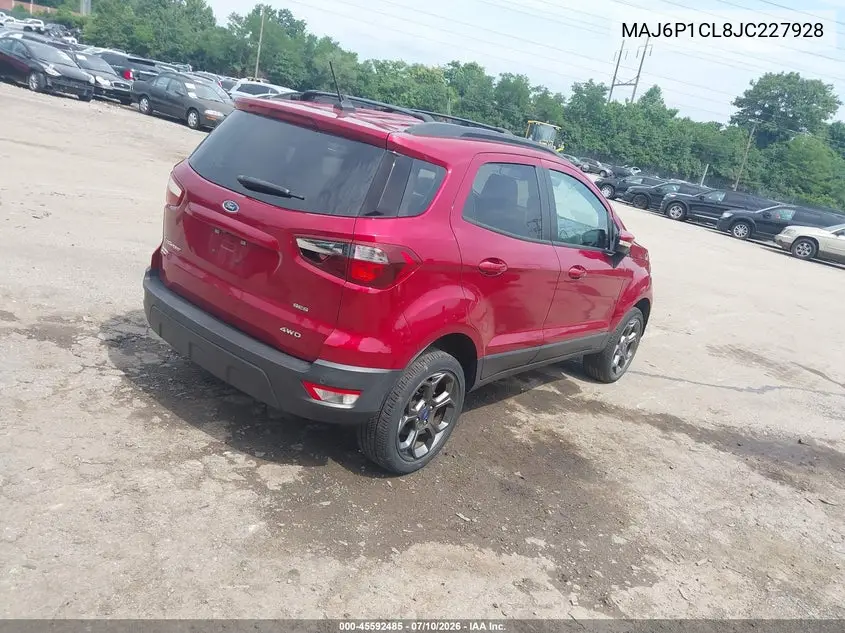 2018 Ford Ecosport Ses VIN: MAJ6P1CL8JC227928 Lot: 45592485