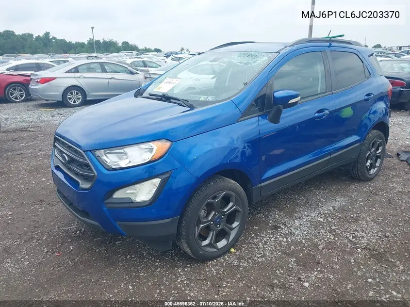 2018 Ford Ecosport Ses VIN: MAJ6P1CL6JC203370 Lot: 45596362