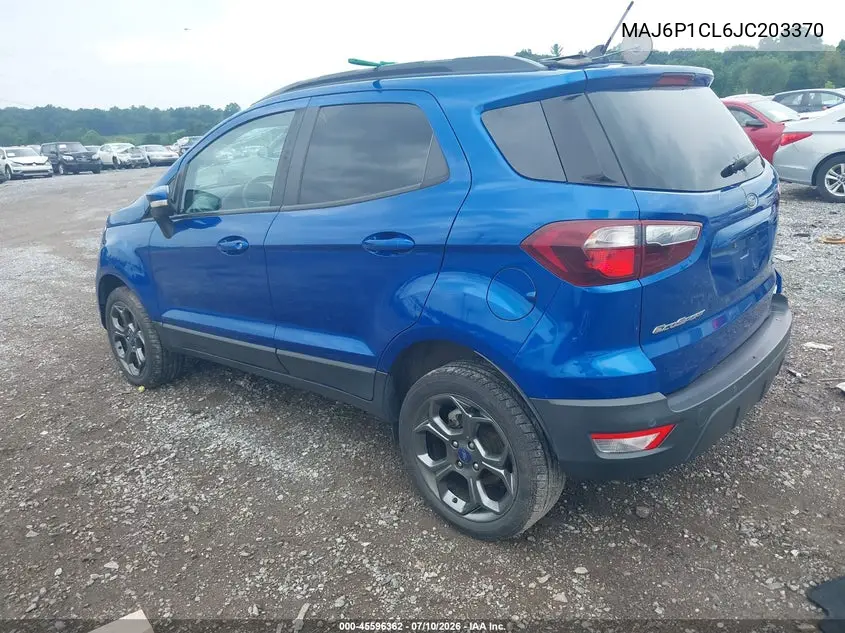 2018 Ford Ecosport Ses VIN: MAJ6P1CL6JC203370 Lot: 45596362