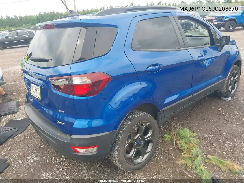 2018 Ford Ecosport Ses VIN: MAJ6P1CL6JC203370 Lot: 45596362