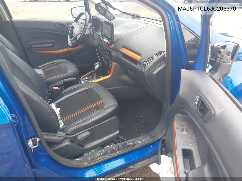 2018 Ford Ecosport Ses VIN: MAJ6P1CL6JC203370 Lot: 45596362