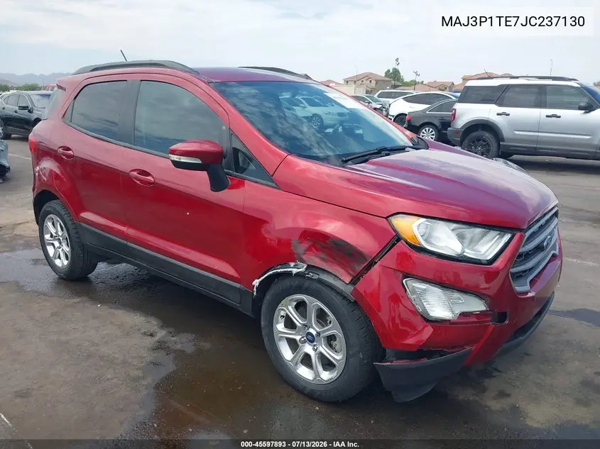 2018 Ford Ecosport Se VIN: MAJ3P1TE7JC237130 Lot: 45597893