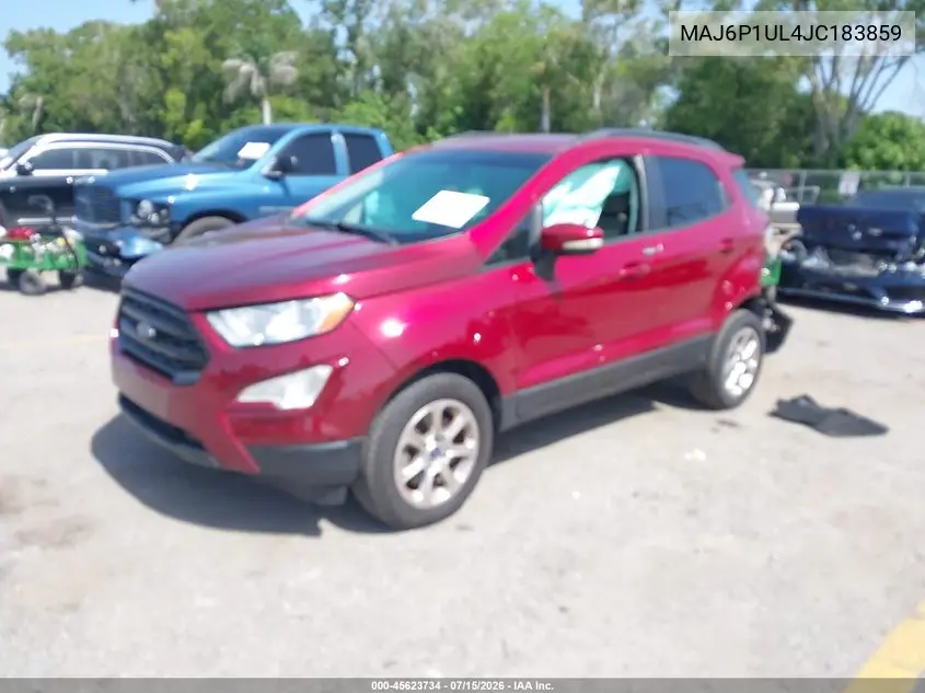 2018 Ford Ecosport Se VIN: MAJ6P1UL4JC183859 Lot: 45623734