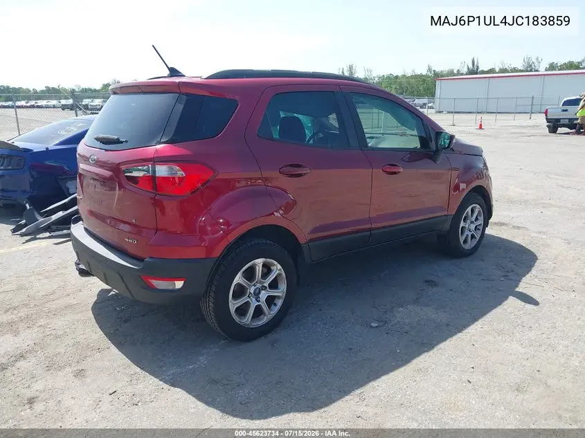 2018 Ford Ecosport Se VIN: MAJ6P1UL4JC183859 Lot: 45623734