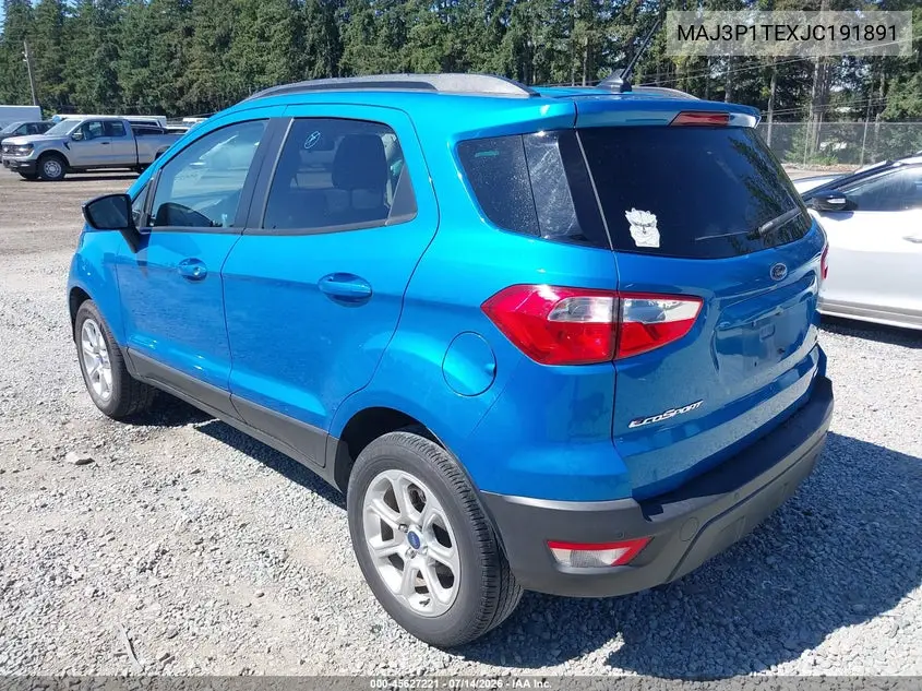 2018 Ford Ecosport Se VIN: MAJ3P1TEXJC191891 Lot: 45627221