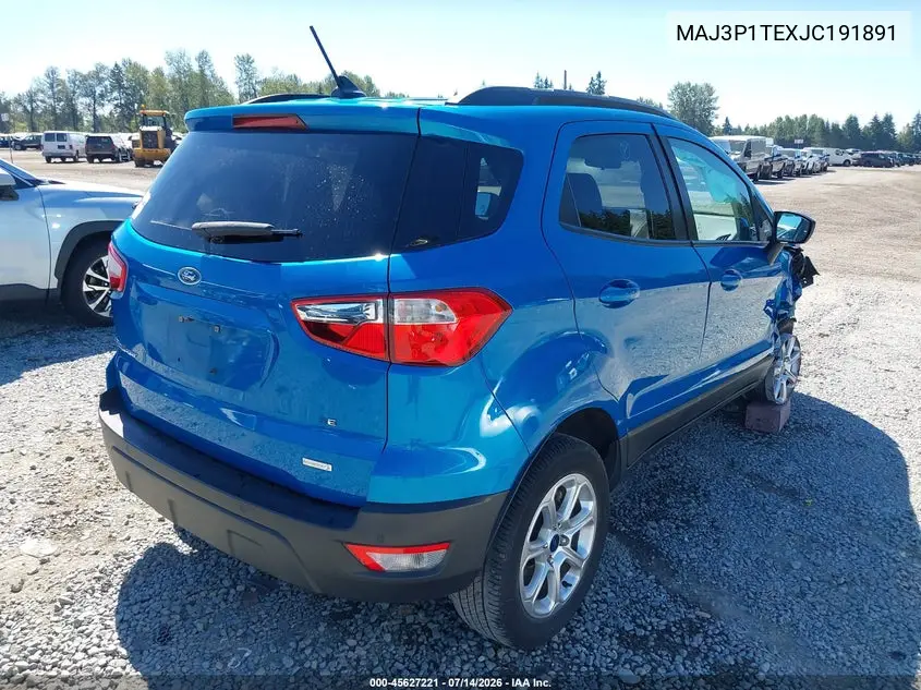 2018 Ford Ecosport Se VIN: MAJ3P1TEXJC191891 Lot: 45627221