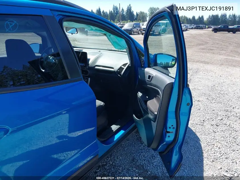 2018 Ford Ecosport Se VIN: MAJ3P1TEXJC191891 Lot: 45627221