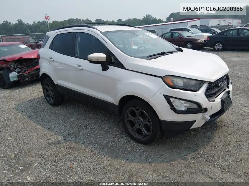2018 Ford Ecosport Ses VIN: MAJ6P1CL6JC200386 Lot: 45642845