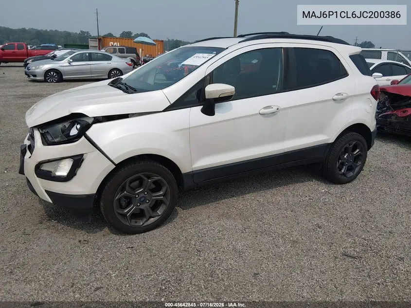 2018 Ford Ecosport Ses VIN: MAJ6P1CL6JC200386 Lot: 45642845