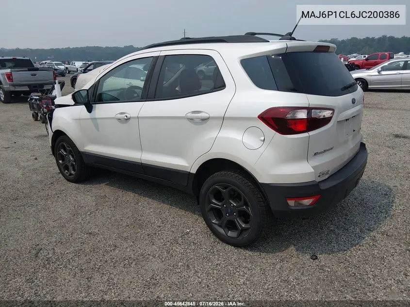 2018 Ford Ecosport Ses VIN: MAJ6P1CL6JC200386 Lot: 45642845