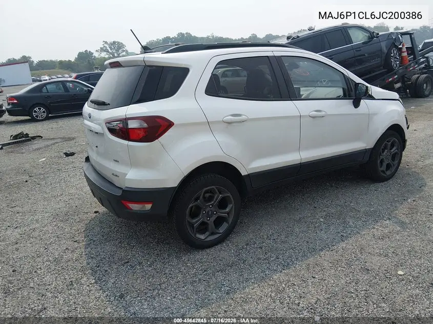 2018 Ford Ecosport Ses VIN: MAJ6P1CL6JC200386 Lot: 45642845