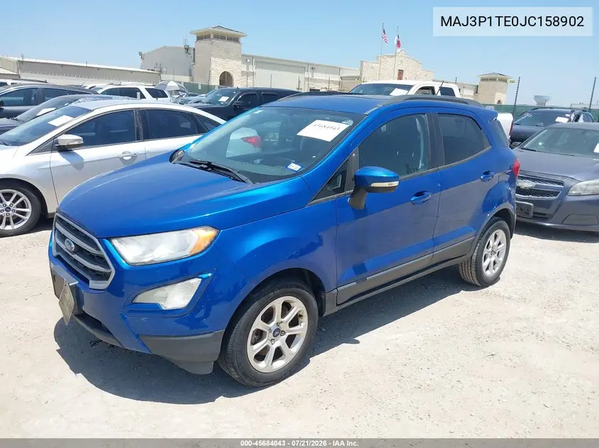 2018 Ford Ecosport Se VIN: MAJ3P1TE0JC158902 Lot: 45684043