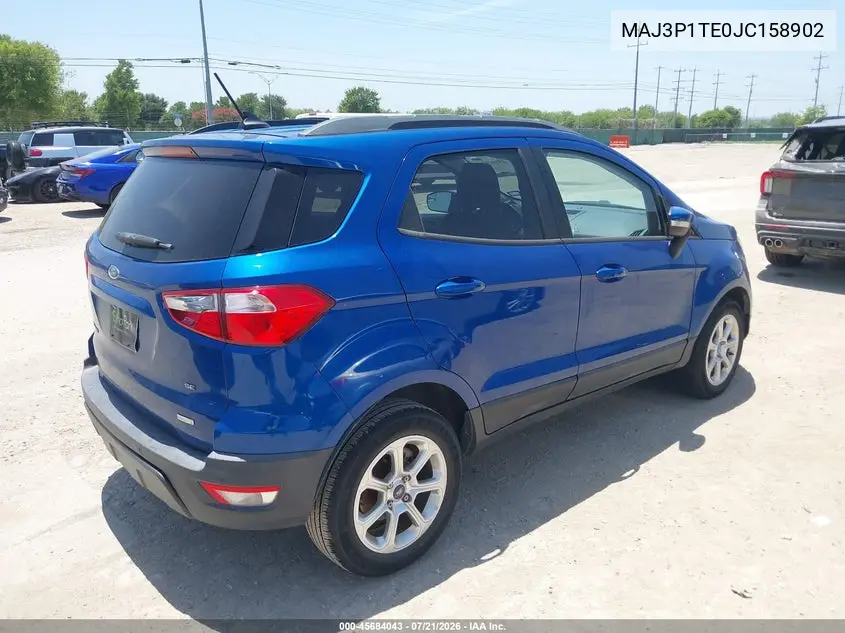 2018 Ford Ecosport Se VIN: MAJ3P1TE0JC158902 Lot: 45684043