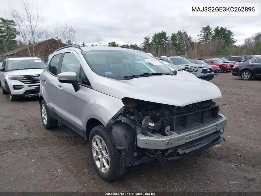 MAJ3S2GE3KC262896 2019 Ford Ecosport Se