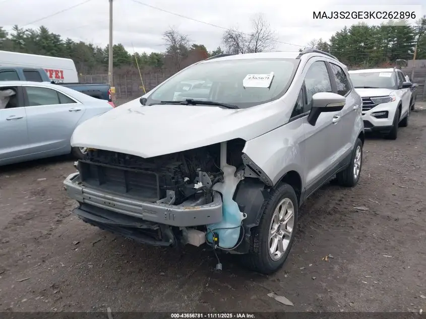 MAJ3S2GE3KC262896 2019 Ford Ecosport Se