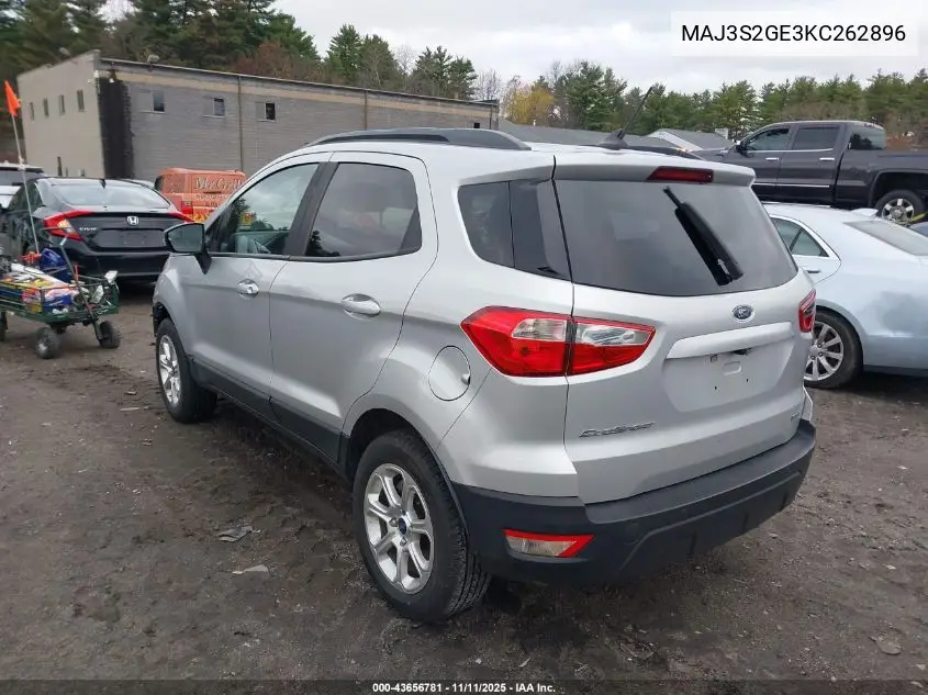 MAJ3S2GE3KC262896 2019 Ford Ecosport Se