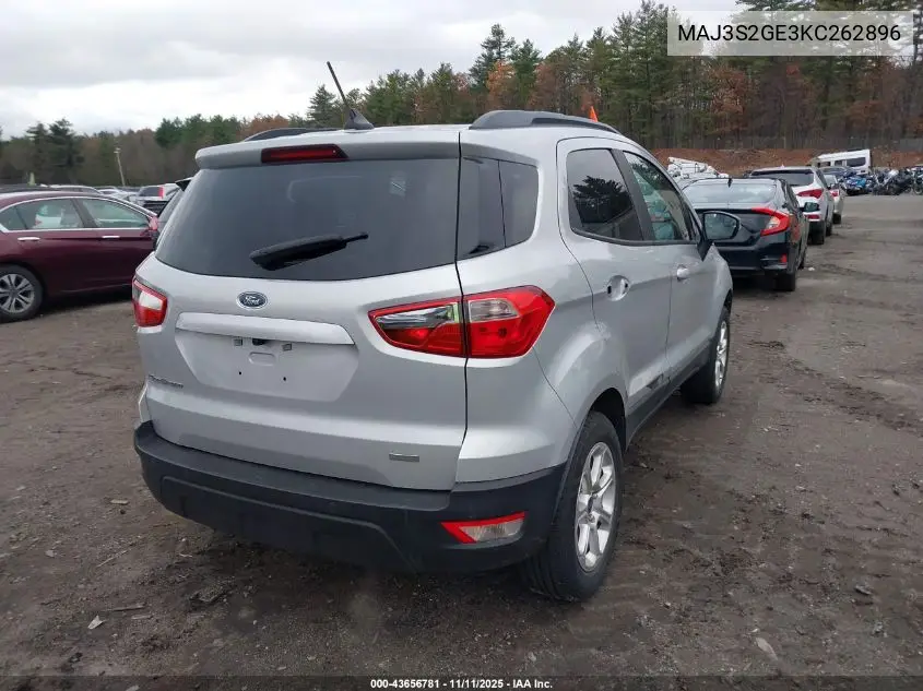 MAJ3S2GE3KC262896 2019 Ford Ecosport Se