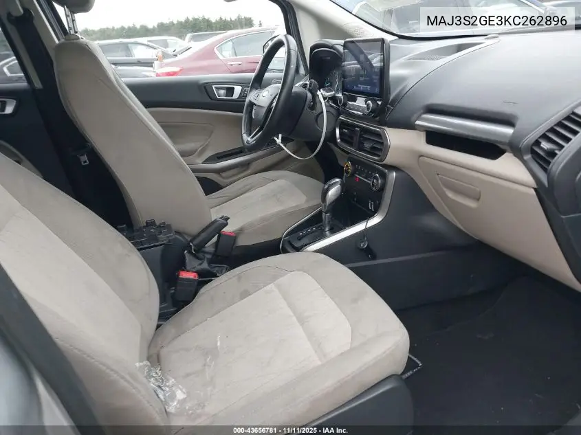 MAJ3S2GE3KC262896 2019 Ford Ecosport Se