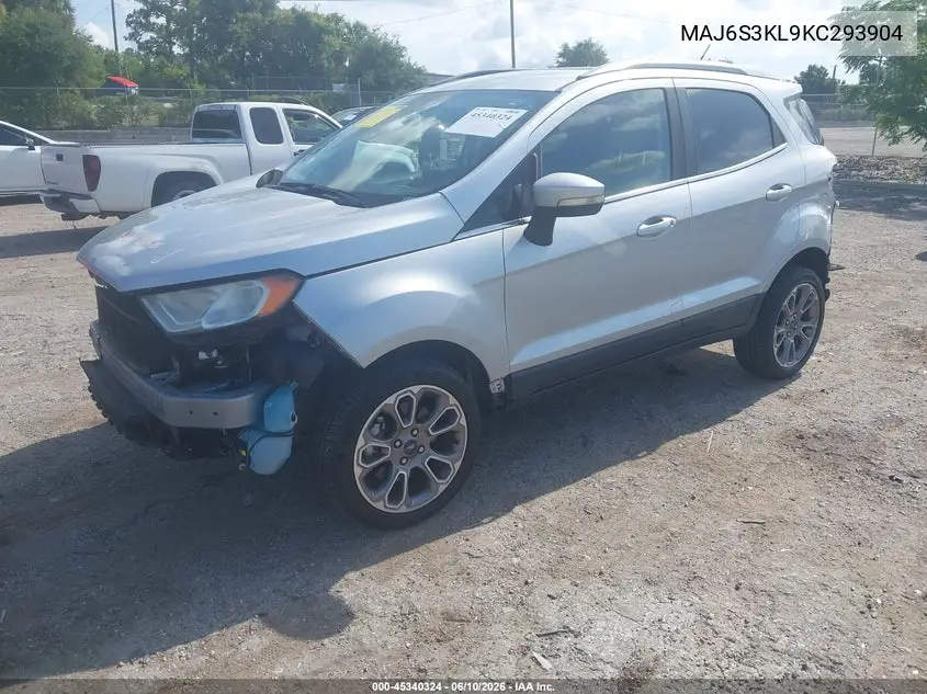 2019 Ford Ecosport Titanium VIN: MAJ6S3KL9KC293904 Lot: 45340324