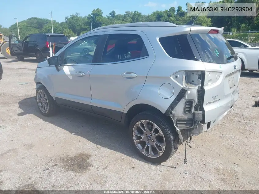 2019 Ford Ecosport Titanium VIN: MAJ6S3KL9KC293904 Lot: 45340324