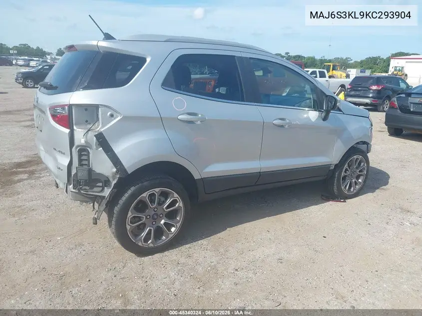 2019 Ford Ecosport Titanium VIN: MAJ6S3KL9KC293904 Lot: 45340324