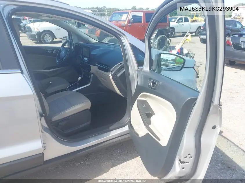 2019 Ford Ecosport Titanium VIN: MAJ6S3KL9KC293904 Lot: 45340324