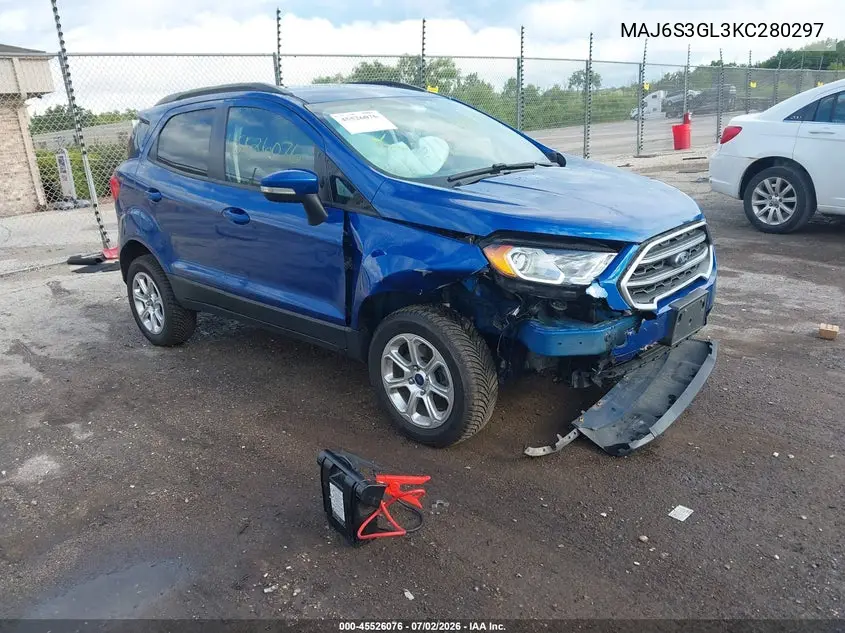 2019 Ford Ecosport Se VIN: MAJ6S3GL3KC280297 Lot: 45526076