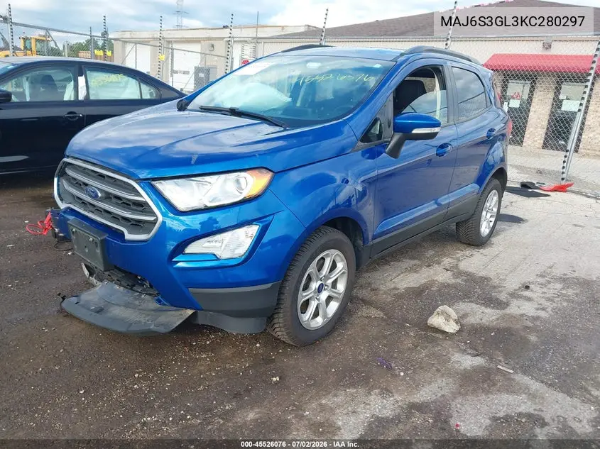 2019 Ford Ecosport Se VIN: MAJ6S3GL3KC280297 Lot: 45526076