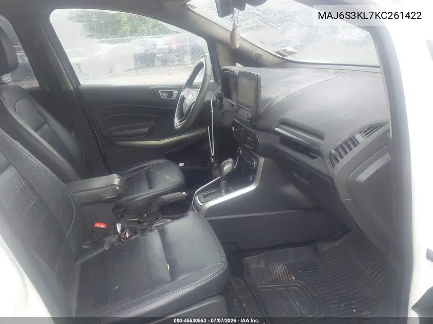 2019 Ford Ecosport Titanium VIN: MAJ6S3KL7KC261422 Lot: 45530553