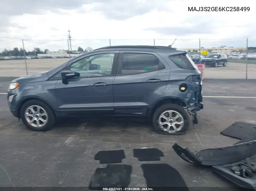2019 Ford Ecosport Se VIN: MAJ3S2GE6KC258499 Lot: 45537421