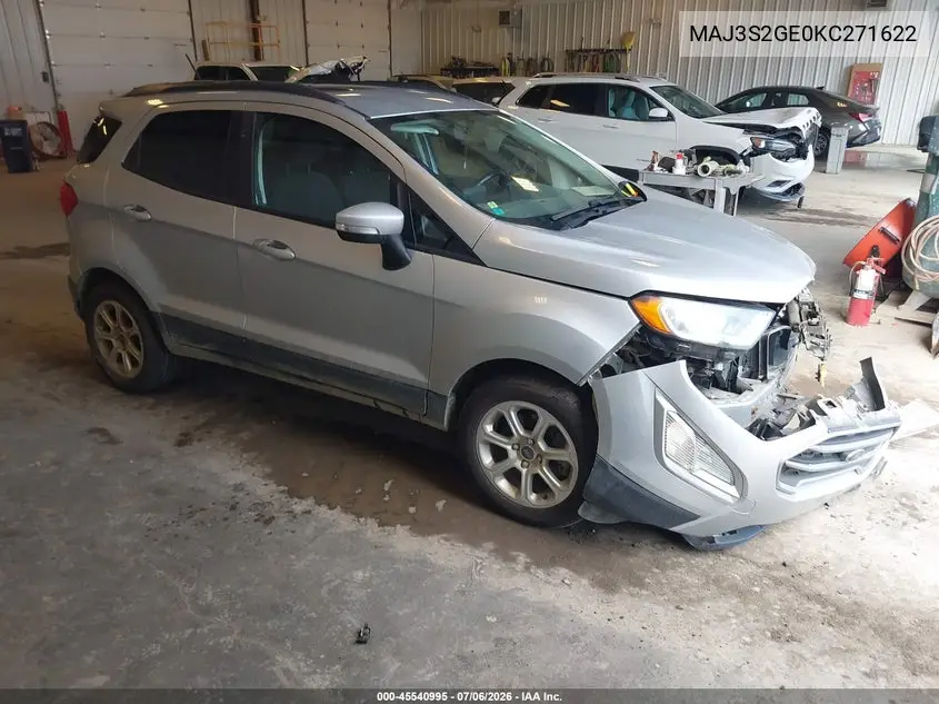 2019 Ford Ecosport Se VIN: MAJ3S2GE0KC271622 Lot: 45540995