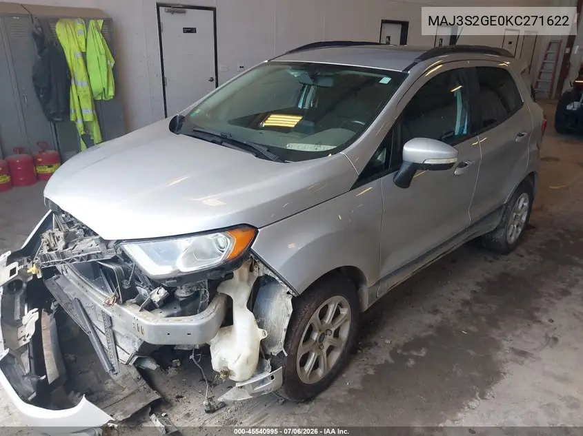 2019 Ford Ecosport Se VIN: MAJ3S2GE0KC271622 Lot: 45540995