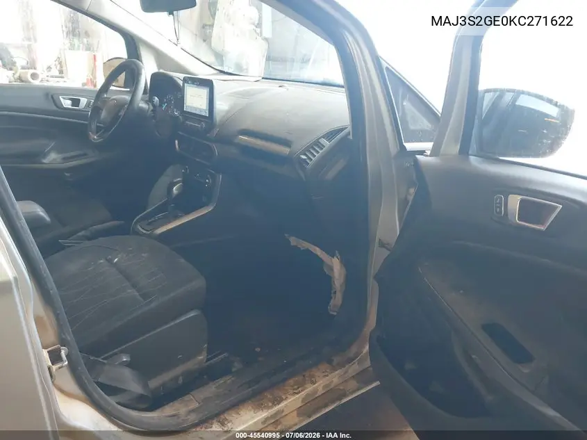 2019 Ford Ecosport Se VIN: MAJ3S2GE0KC271622 Lot: 45540995